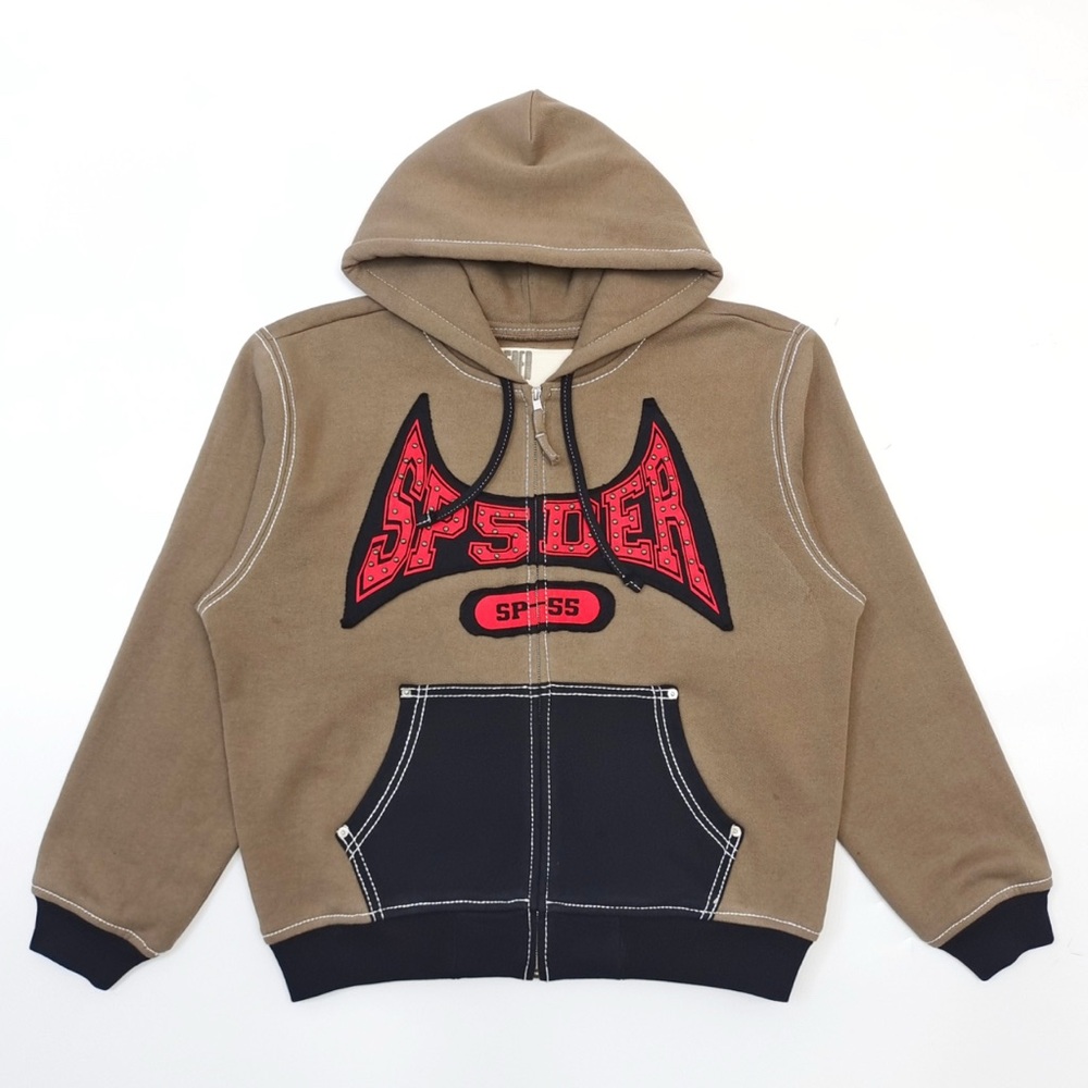 Men's Tan and Black Hoodie